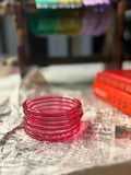 Cherry Red 6mm Jelly Glass Bangle Box of 4