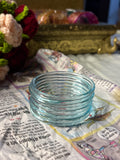 Light Blue Jelly Glass Bangle Box of 4