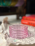Light Pink 6mm Jelly Glass Bangle Box of 4
